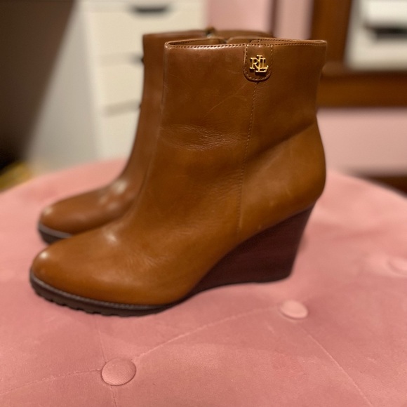 NWOT Ralph Lauren wedge booties - Picture 1 of 8
